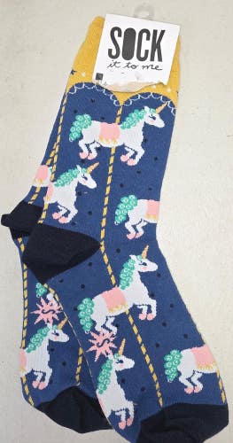 ST12 Sock It To Me "Unicorn Design" Crew Length Socks FREE SHIPPING