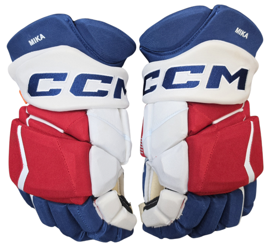 CCM Jetspeed Custom Pro Stock Hockey Gloves 15" NHL Rangers NEW Zibanejad (16184)