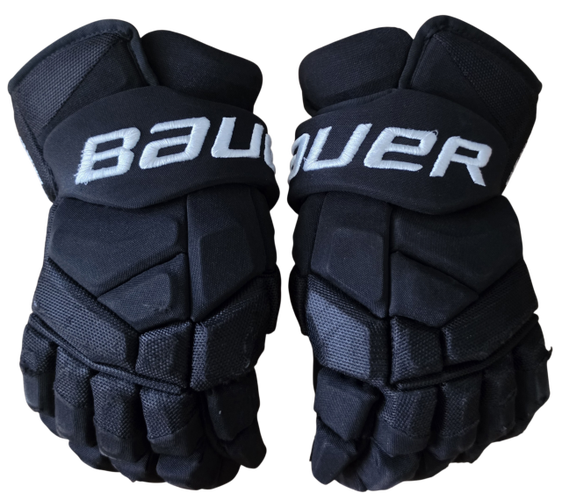 Bauer Supreme 2S Pro Custom Pro Stock Hockey Gloves 14" Black NHL Used TON (16196)