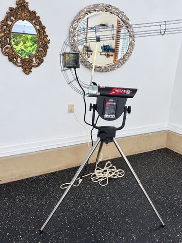 Used ATEC Hitting Streak Pitching Machine with Automatic Feeder & Extended Chute