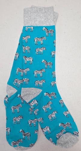 ST19 Sock It To Me "Zebra Pattern Design" Crew Length Socks FREE SHIPPING