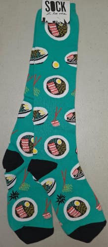 ST22 Sock It To Me "Ramen Noodle Bowl Theme" High Length Socks FREE SHIPPING