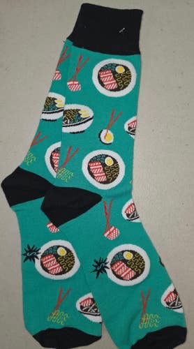 ST23 Sock It To Me "Ramen Noodle Bowl Theme" Crew Length Socks FREE SHIPPING