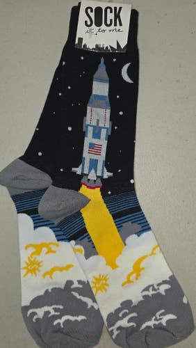 ST24 Sock It To Me "Rocket Launching" Crew Length Socks FREE SHIPPING