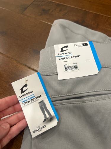 Gray Men's Large Youth Champro Game Pants (New)