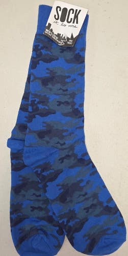 ST26 Sock It To Me "Blue Camouflage Design" Crew Length Socks FREE SHIPPING