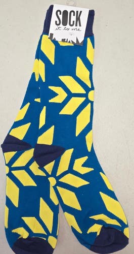 ST31 Sock It To Me "Geometric Sunburst Pattern" Crew Length Socks FREE SHIPPING