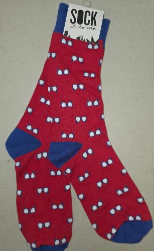 ST34 Sock It To Me "Eyeglasses Novelty" Crew Length Socks FREE SHIPPING