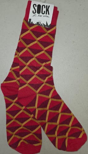ST38 Sock It To Me "Geometric Diamond Argyle" Crew Length Socks FREE SHIPPING