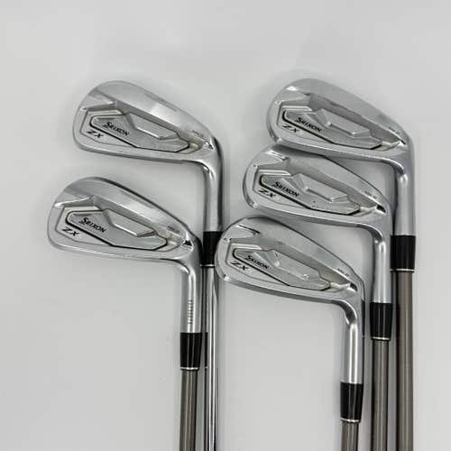 Srixon ZX5 Mk II 6-PW Iron Set RH Aerotech Steelfiber i70CW Senior 5 Clubs Used