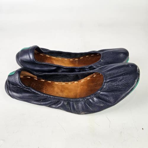 Tieks By Gavrieli Size 7 Ballet Flats Shoes Solid Navy Blue Foldable Slip Ons