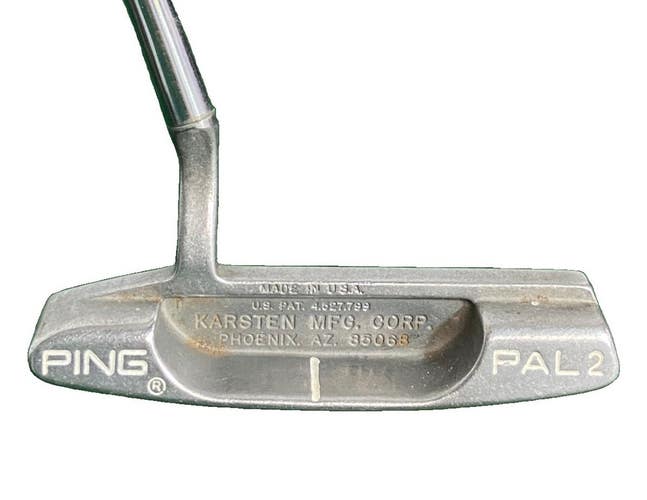 Ping Pal 2 Karsten Stainless Blade Putter RH Steel 35.5" Factory Ping-Man Grip