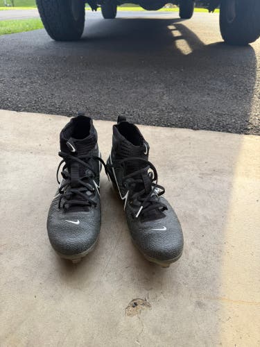 Black Men's Size 13.0 (W 14.0) Adult Nike Nike alpha huarache elite 4 High Top Molded Cleats (New)