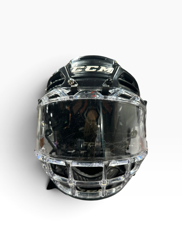 Used CCM TACKS 710 NO HECC Helmet Cage Combo Black SM 11375-S000383509