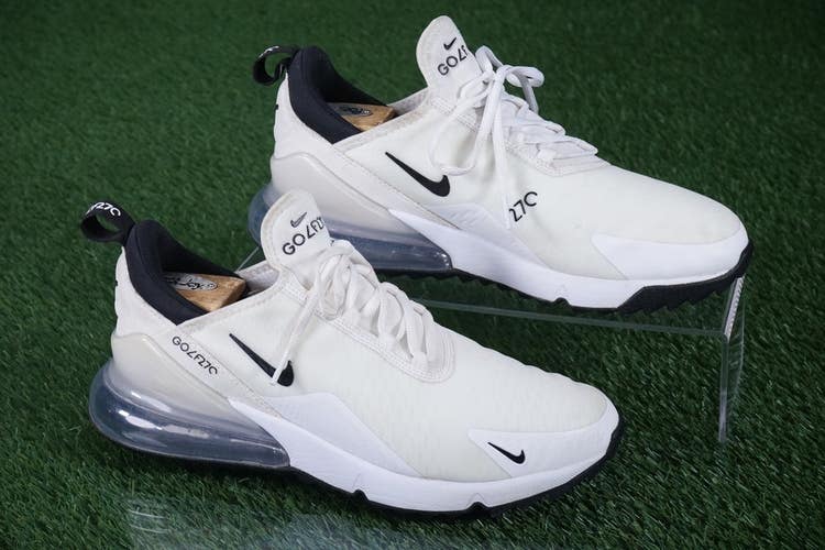 NIKE AIR MAX 270 G MENS 8.5 GOLF SHOES, WHITE BLACK PURE PLATINUM ~ CK6483-102