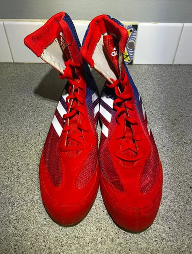 Adidas Box Hog Plus Men’s Boxing Shoes - Red / Blue / White - Size 12 (DA9896)