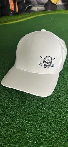 Skull and Cross Clubs White Adult Unisex Small / Medium Hat (New)