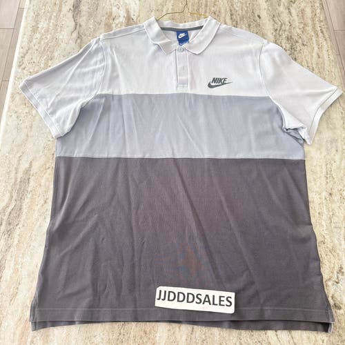 Nike Sportswear Matchup Polo Shirt Gray Colorblock 847646-012 Men’s Sz XXL EUC