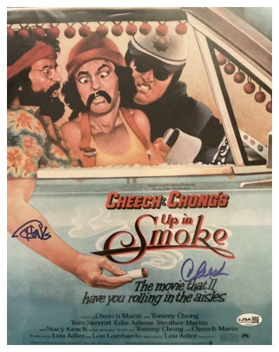 Cheech Marin Tommy Chong Autographed Signed Up In Smoke 11x14 Poster JSA COA