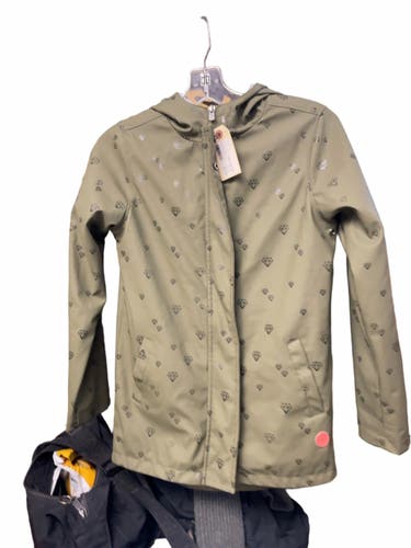 Cars Jeans JR 12 Green Diamond Print Rain Jacket
