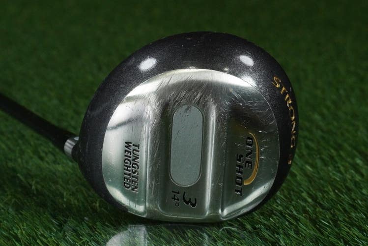 ONE SHOT STRONG 3 FAIRWAY WOOD TUNGSTEN WEIGHTED ALDILA FCT 350 REGULAR 14 RH