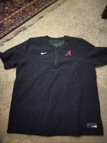 NWT Men’s large Nike Alabama crimson tide baseball 1/4 zip short sleeve wind jacket BSBL