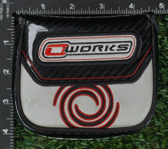 ODYSSEY O WORKS MALLET PUTTER HEADCOVER MAGNETIC CLOSURE BLACK / WHITE ~ L@@K!!