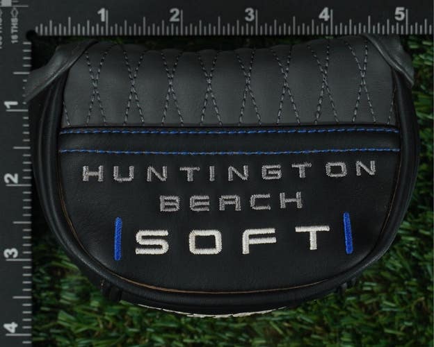 CLEVELAND GOLF HUNTINGTON BEACH SOFT MALLET PUTTER HEADCOVER CLOSURE GRAY