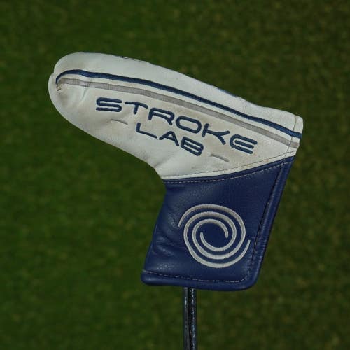 ODYSSEY STROKE LAB BLADE PUTTER HEADCOVER MAGNETIC CLOSURE WHITE / BLUE ~ L@@K!!