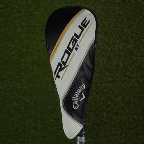 CALLAWAY ROGUE ST FAIRWAY WOOD HEADCOVER WHITE / BLACK / GOLD ~ L@@K!!