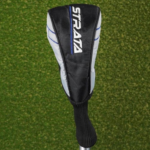 CALLAWAY STRATA 3 FAIRWAY WOOD HEADCOVER BLACK / GRAY / BLUE ~ L@@K!!