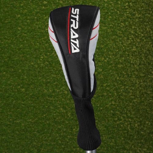 CALLAWAY STRATA 3 FAIRWAY WOOD HEADCOVER BLACK / GRAY / RED ~ L@@K!!