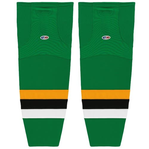 Athletic Knit HS2100-406 Minnesota Kelly with Black Stripe Cut&Sew Mesh Hockey Socks - Senior 30"