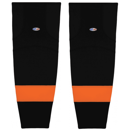 Athletic Knit HS2100-420 2017 Philadelphia Stadium Black Cut&Sew Mesh Ice Hockey Socks - Youth 21"