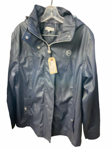Harcour Hooded Rain Jacket Shell Size XL Navy