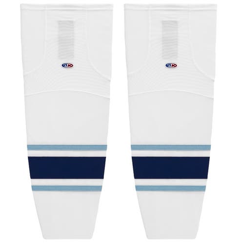 Athletic Knit HS2100-341 Maine White Mesh Ice Hockey Socks - Intermediate 25"