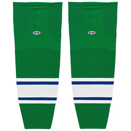 Athletic Knit HS2100-347 Kelly/Royal/White Cut&Sew Mesh Ice Hockey Socks - Youth 21"