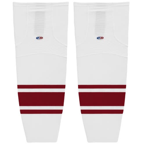 Athletic Knit HS2100-363 New Phoenix White Cut&Sew Mesh Ice Hockey Socks - Youth 21"
