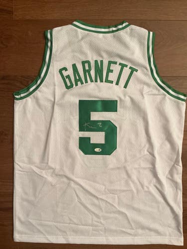 Kevin Garnett Autographed Signed Celtics Jersey #5 NBA JSA COA XL