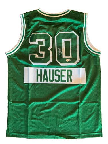 Sam Hauser Signed Boston Celtics Custom Green Jersey Silver Ink Beckett BW10959