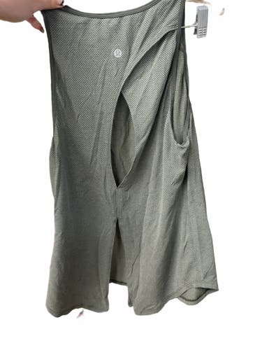 Lululemon Open Back Sleeveless Tank Top Size 4 Green