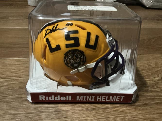 Devin White Autographed Signed LSU Tigers Speed Mini Helmet NCAA FANATICS COA