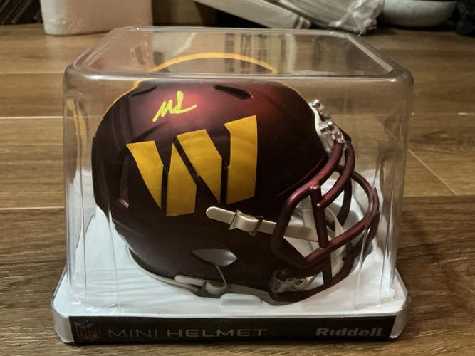 Mike Sainristil Autographed Signed Commanders Red Mini Helmet NFL Beckett COA