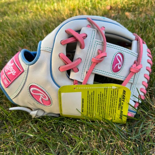 NEW Rawlings Heart of the Hide 12" Fastpitch Glove White Pink RHT PROR316SB-2WP