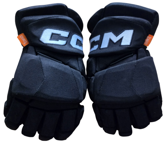 CCM Jetspeed Hockey Gloves 14" Pro Stock Black NHL Used (16198)