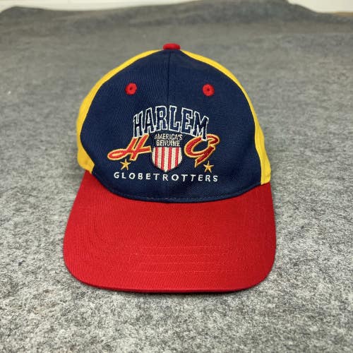 Harlem Globetrotters Hat Cap Flex Small Red Blue Yellow Basketball Mens Retro