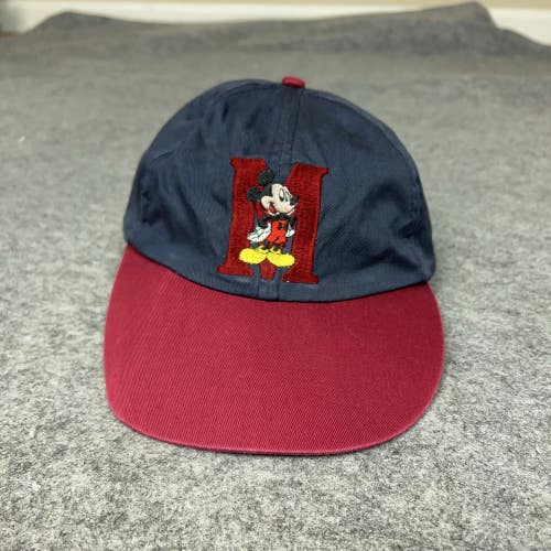 Vintage Mickey Mouse Hat Cap Strap Back Navy Blockhead Mens Drew Pearson Disney