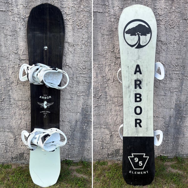 156cm Arbor Dyed Ash Element Camber system Snowboard With Burton Custom Bindings (large)