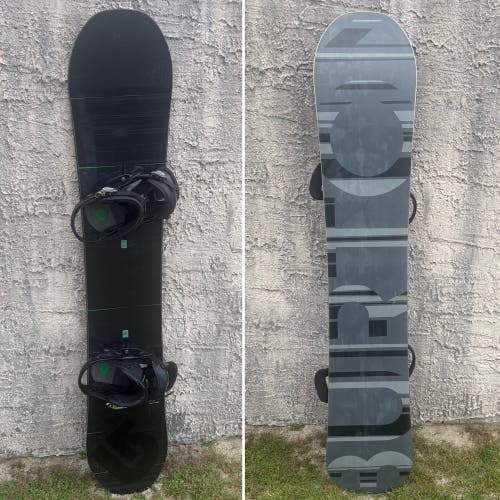 158cm Burton Mystery Snowboard With Burton Mission EST Bindings