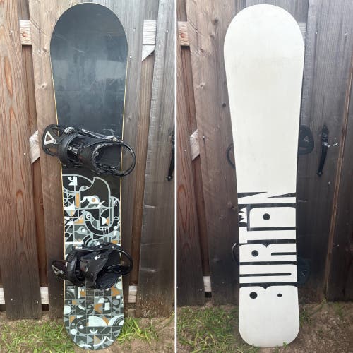 162cm Burton King Snowboard With Burton Mission Bindings
